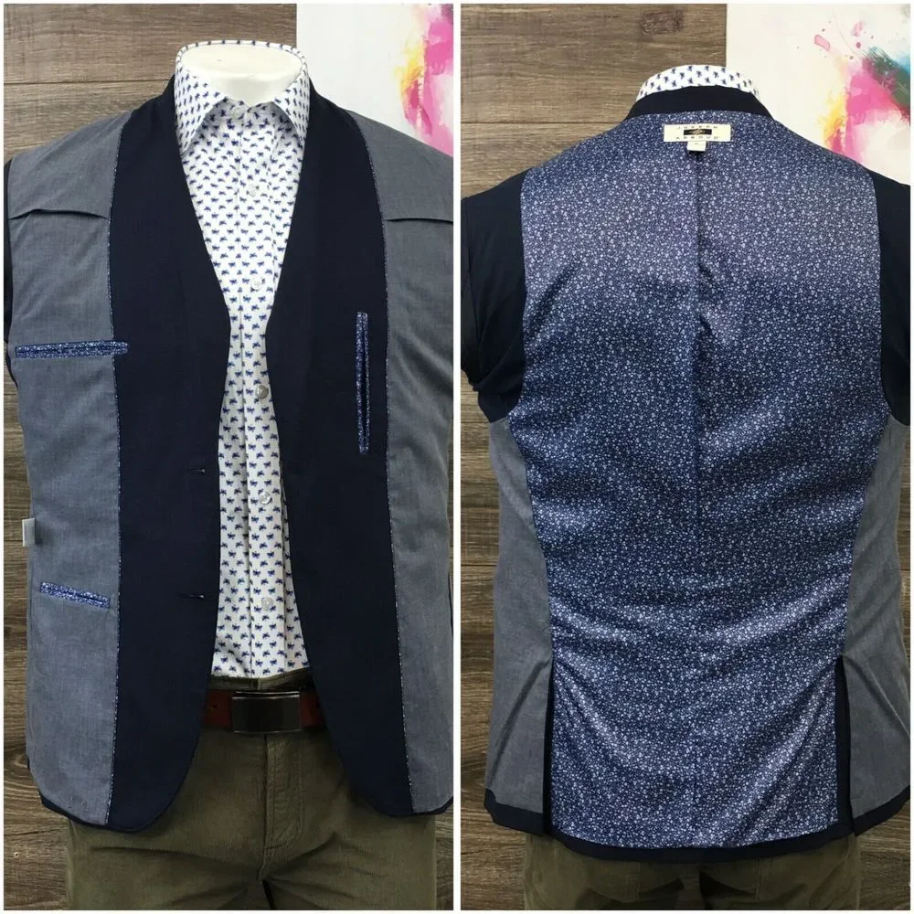 JOSEPH ABBOUD Mens Blazer Sport Coat Casual Jacket Size M‎ ( 40R ) Blue Suit